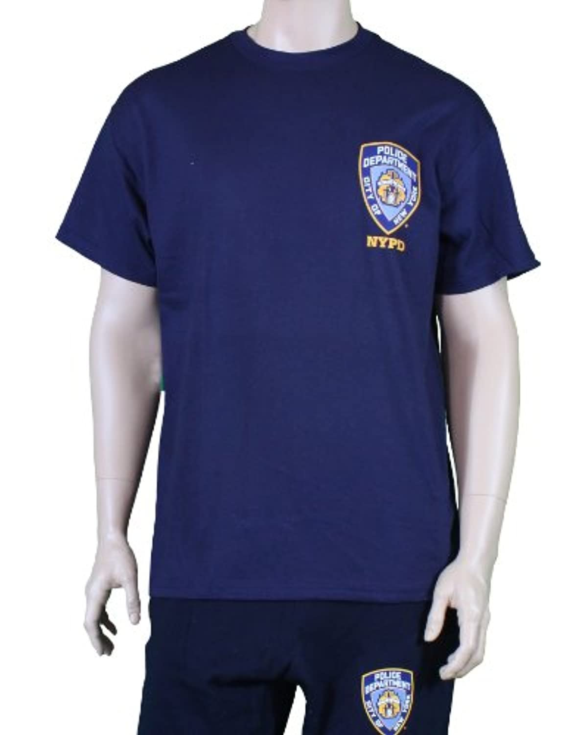NYPD Tee Mens Official Police Back Print T-Shirt Navy