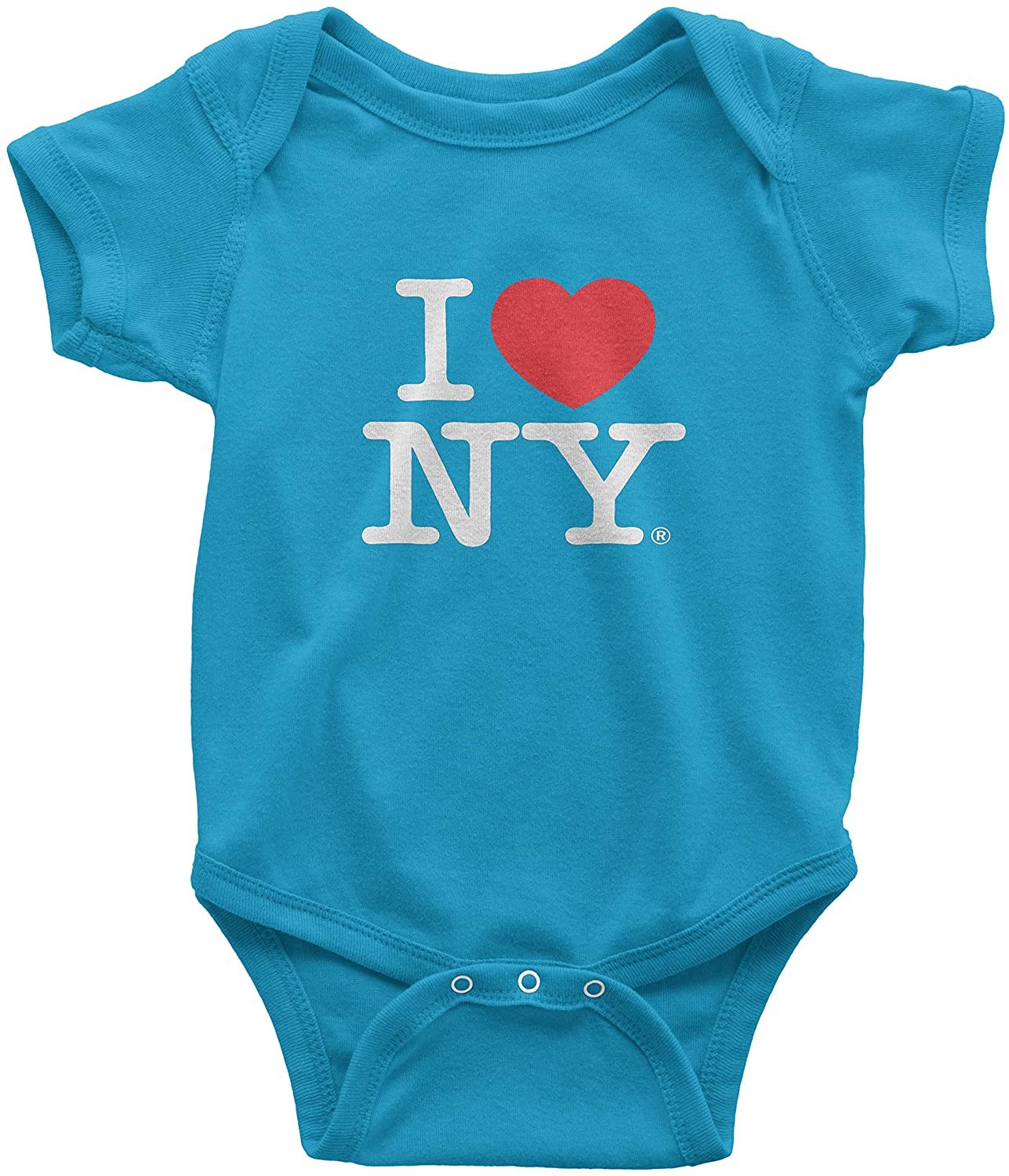 I Love NY Baby Bodysuit Turquoise