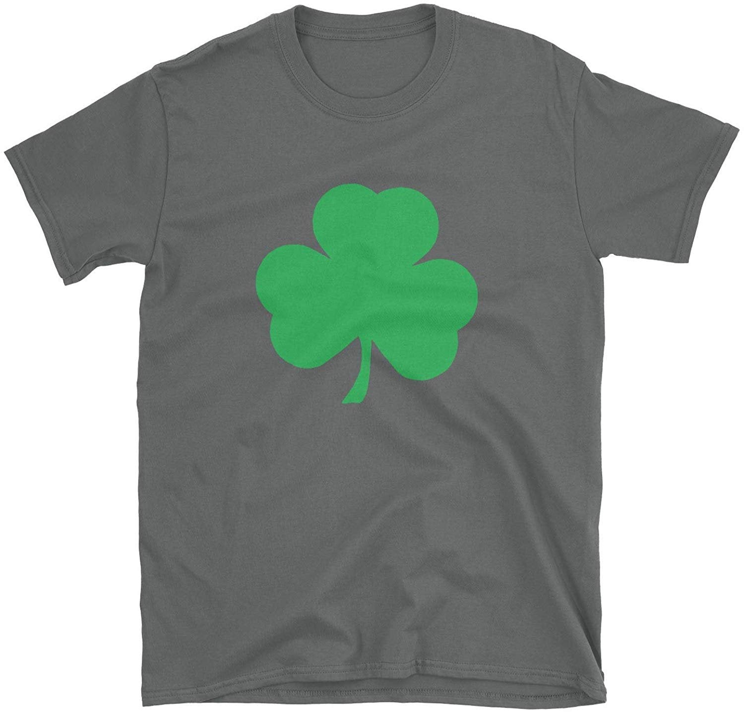 Shamrock Kids T-Shirt (Big Solid Design, Charcoal &amp; Green)
