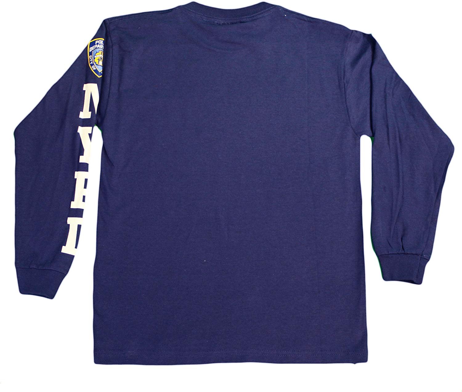 NYPD Langarm-T-Shirt mit Siebdruck auf der Brust für Kinder, Marineblau