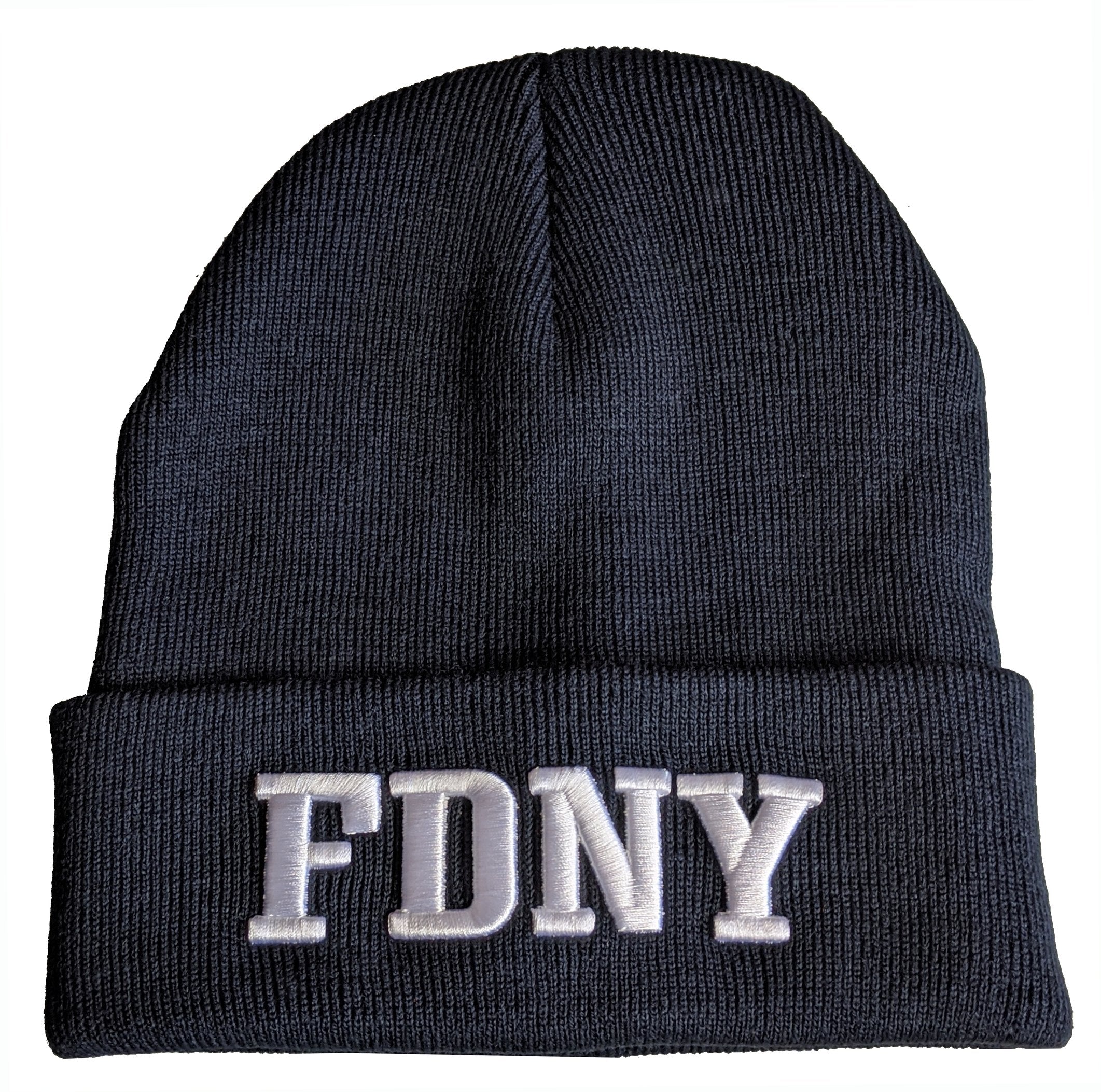 FDNY Winter Hat Fire Department Of New York City Navy & White One Size
