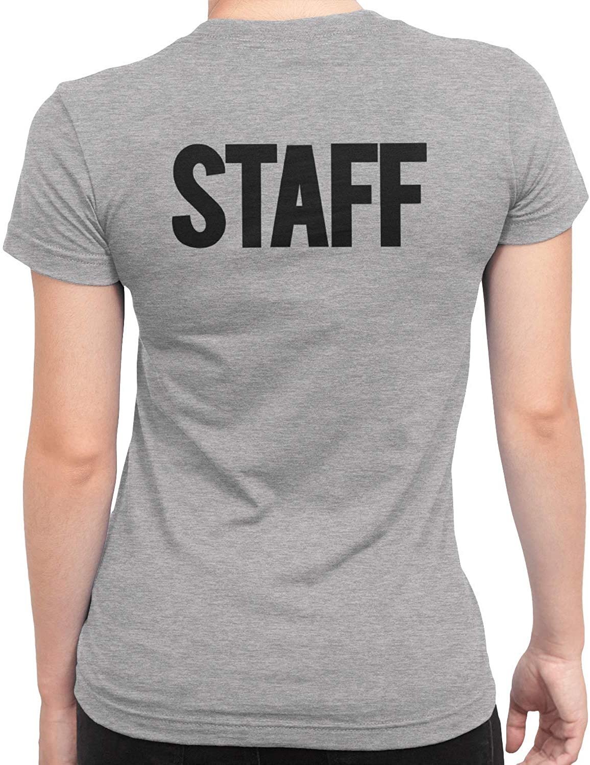 Staff Ladies Short Sleeve T-Shirt (Solid Design, Heather Gray)