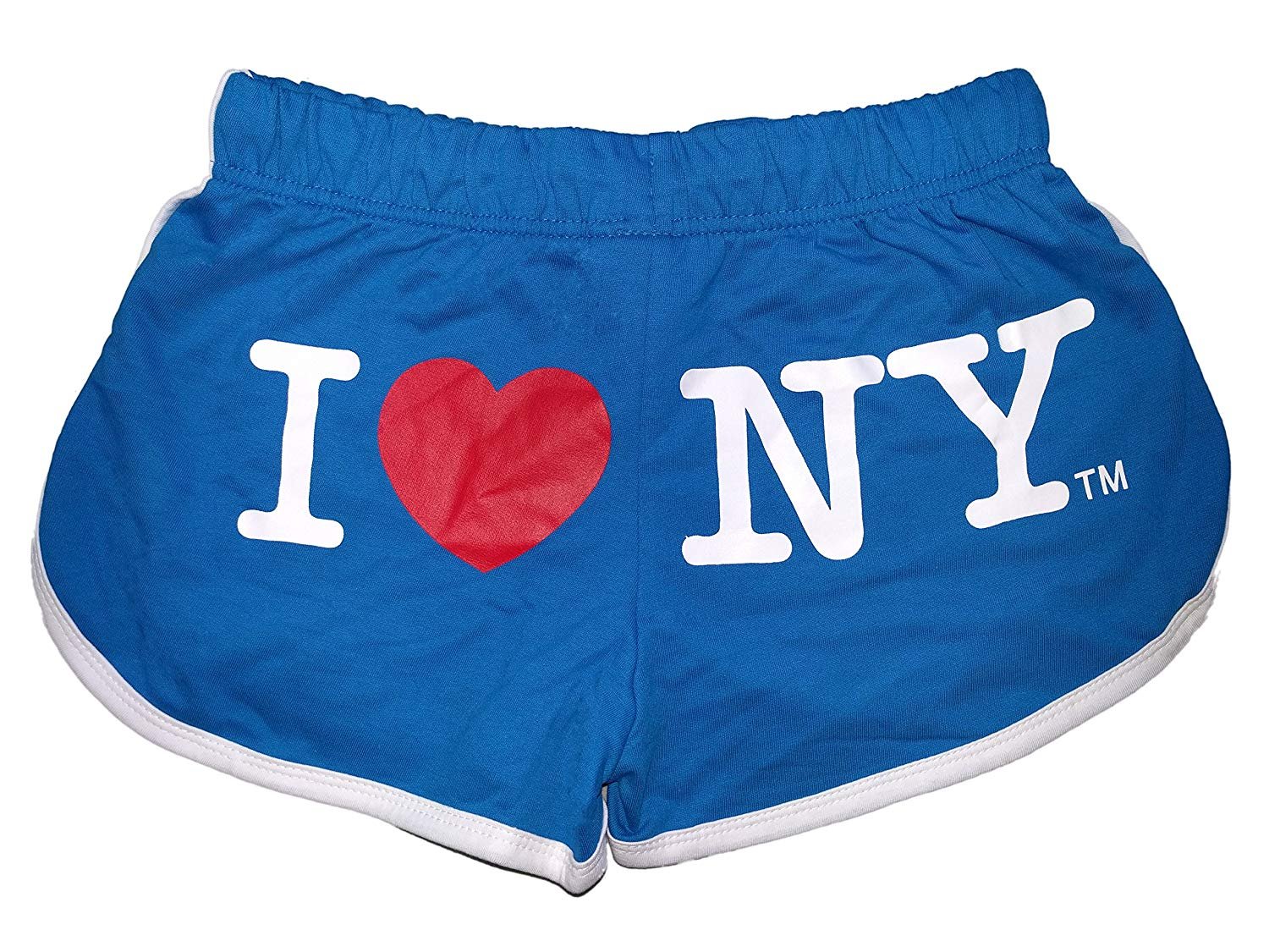 I Love NY Summer Shorts Ladies Turquoise Blue