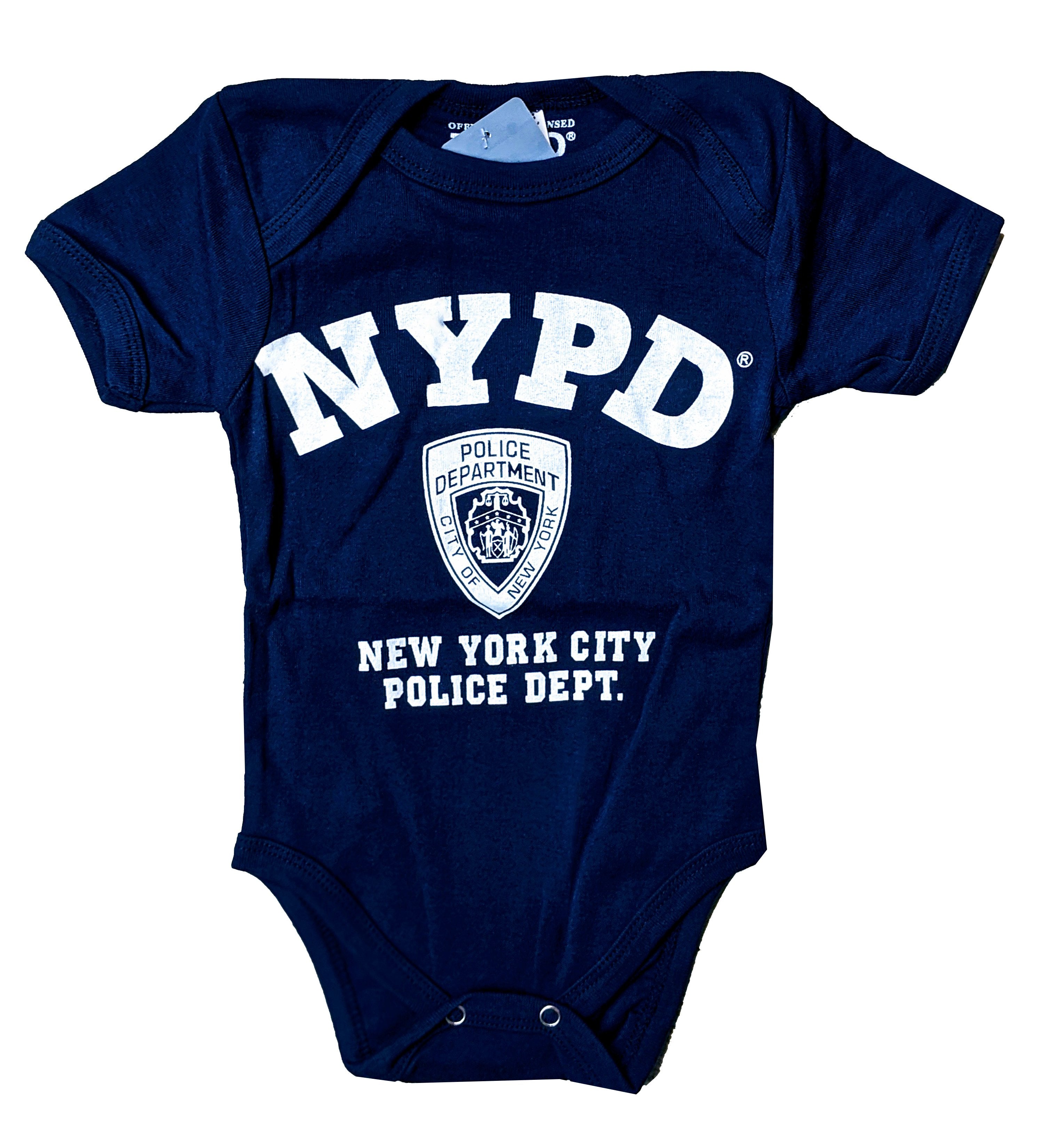 NYPD Baby Bodysuit Officially Licensed Product (Navy Blue & White)