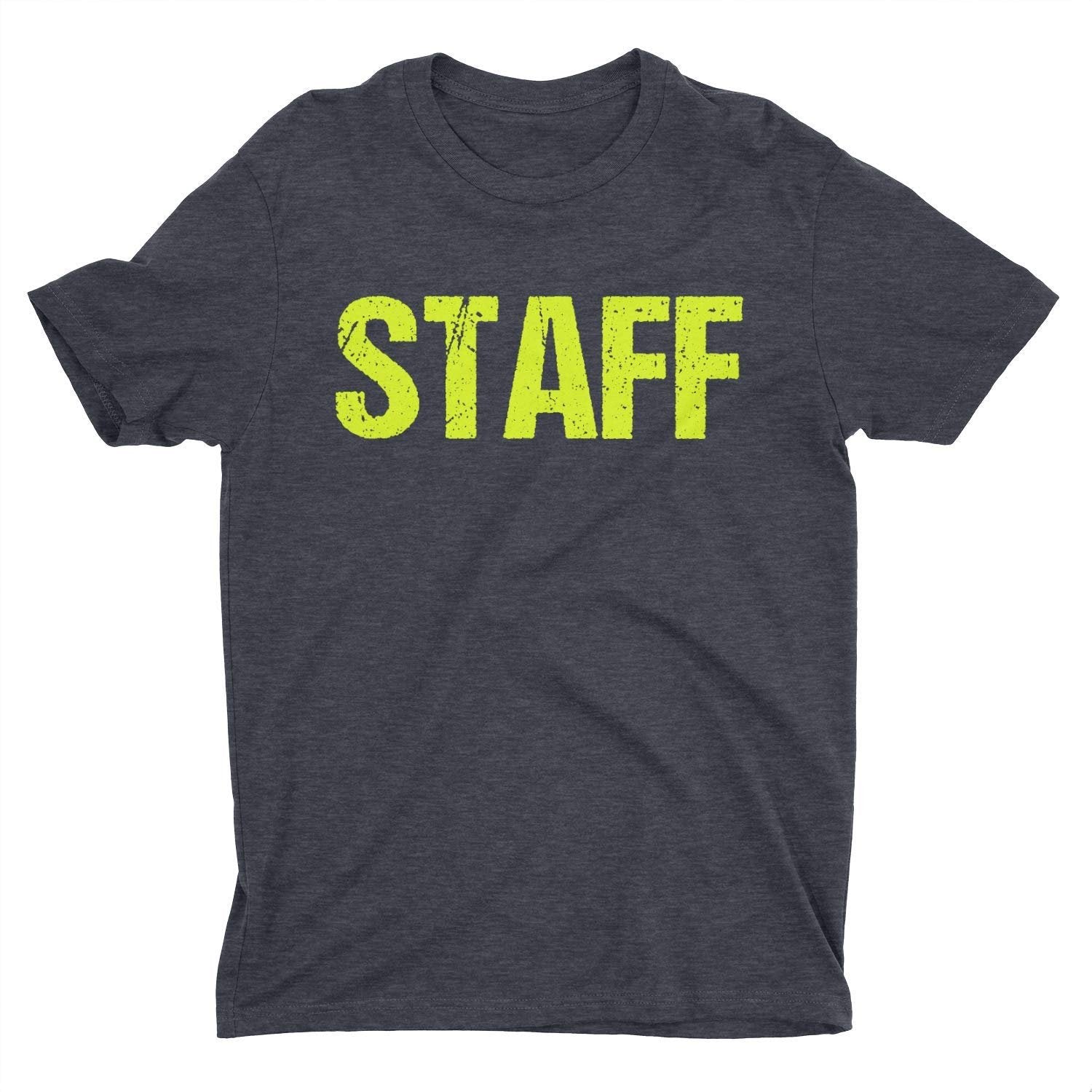 STAFF T-Shirt Charcoal Gray Mens Neon Tee Staff Event
