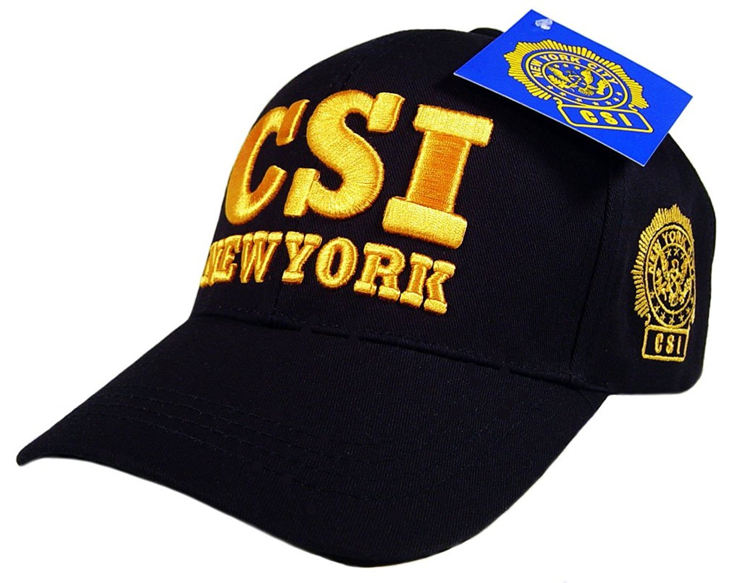 CSI New York Baseball Hat Navy Gold Law Enforcement Cap (NAVY / GOLD)
