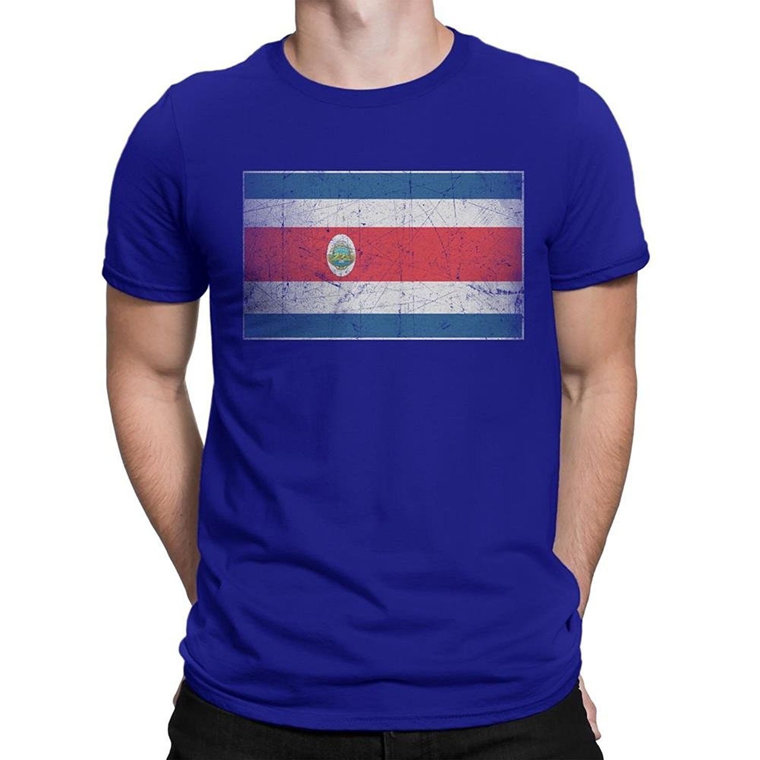 Costa Rica Flag Tee T-Shirt Unisex Mens Vintage Retro Unisex Shirt