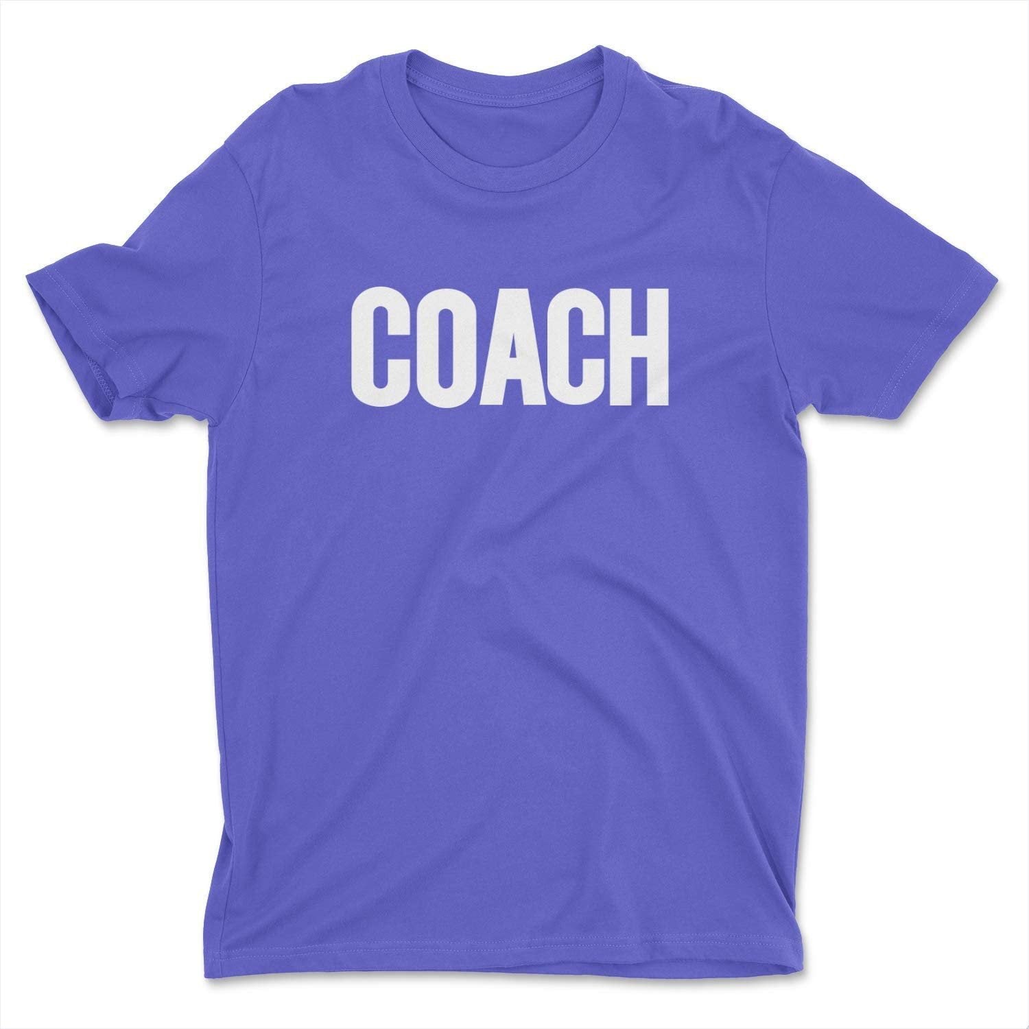 Coach Herren T-Shirt (einfarbiges Design, Lila &amp; Weiß)