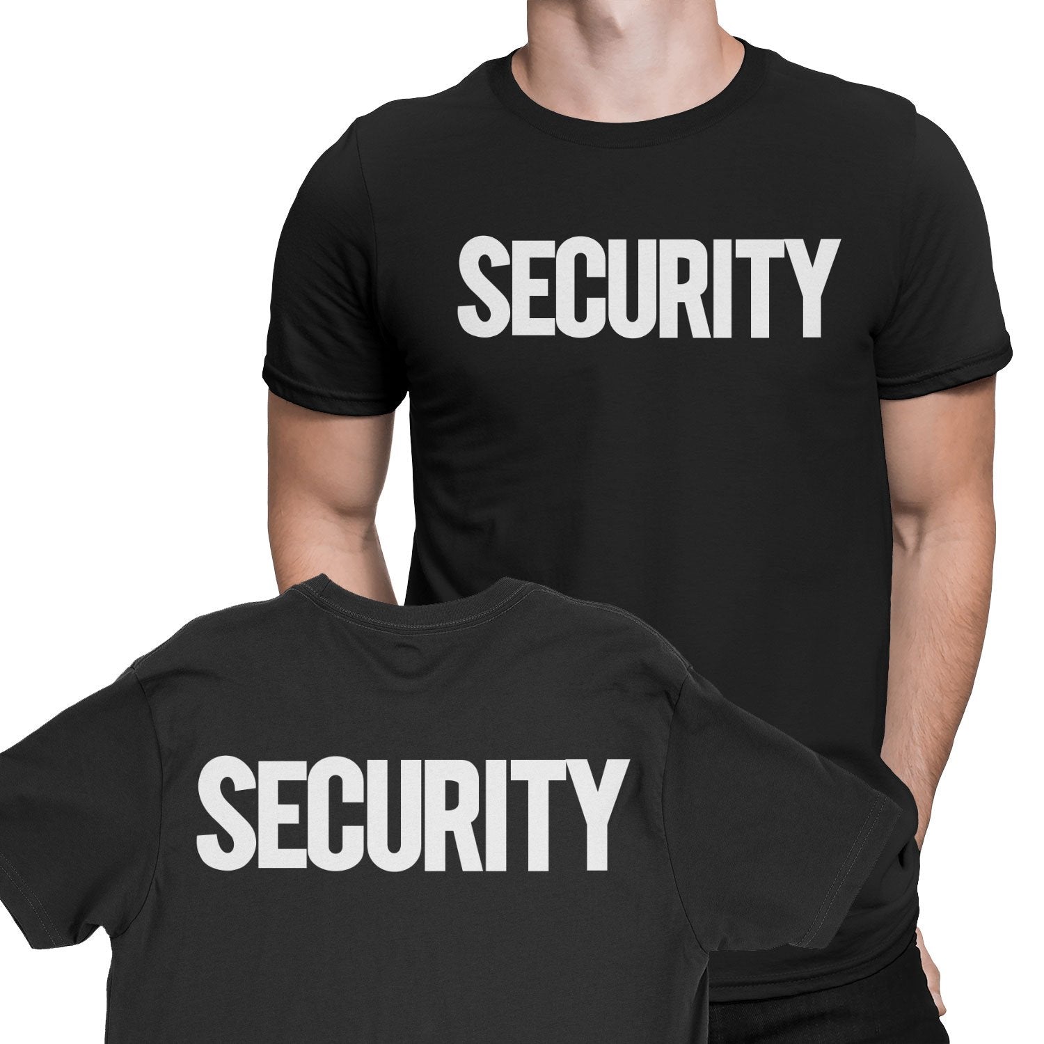 Herren-Sicherheits-Großhandels-T-Shirts mit Siebdruck auf Vorder- und Rückseite, Multipacks