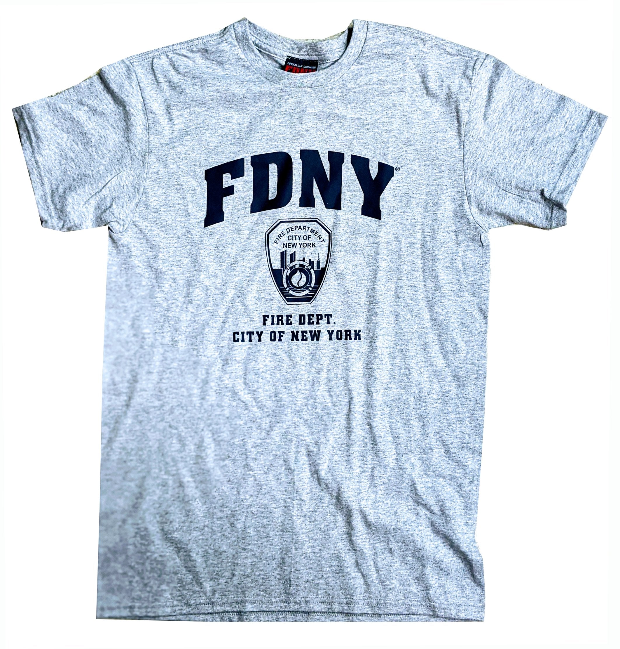 FDNY Men's T-Shirt Gray Officially Licensed Tee Shirt