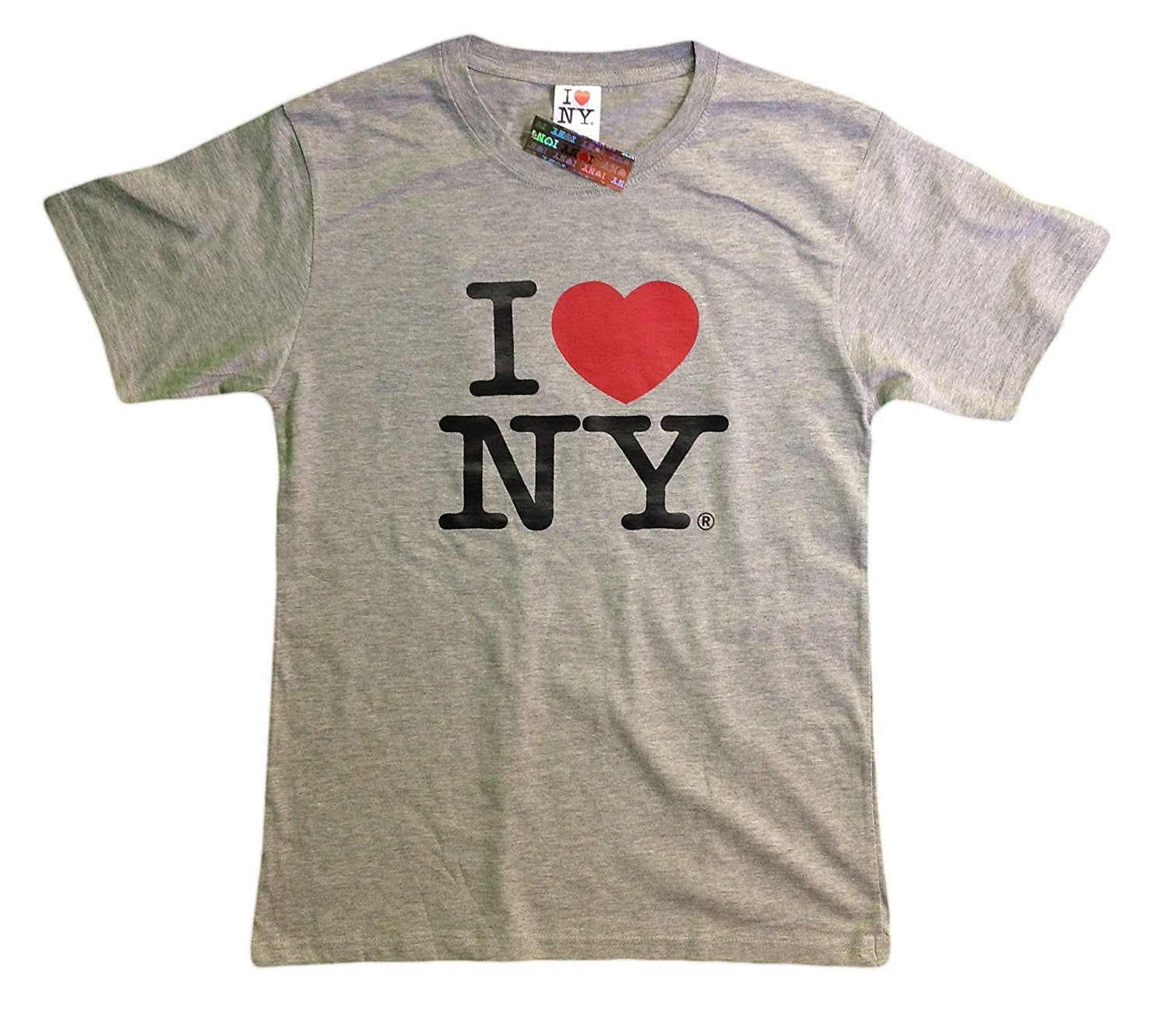 I Love NY New York Baby Infant Short Sleeve Screen Print Heart T-Shirt Gray