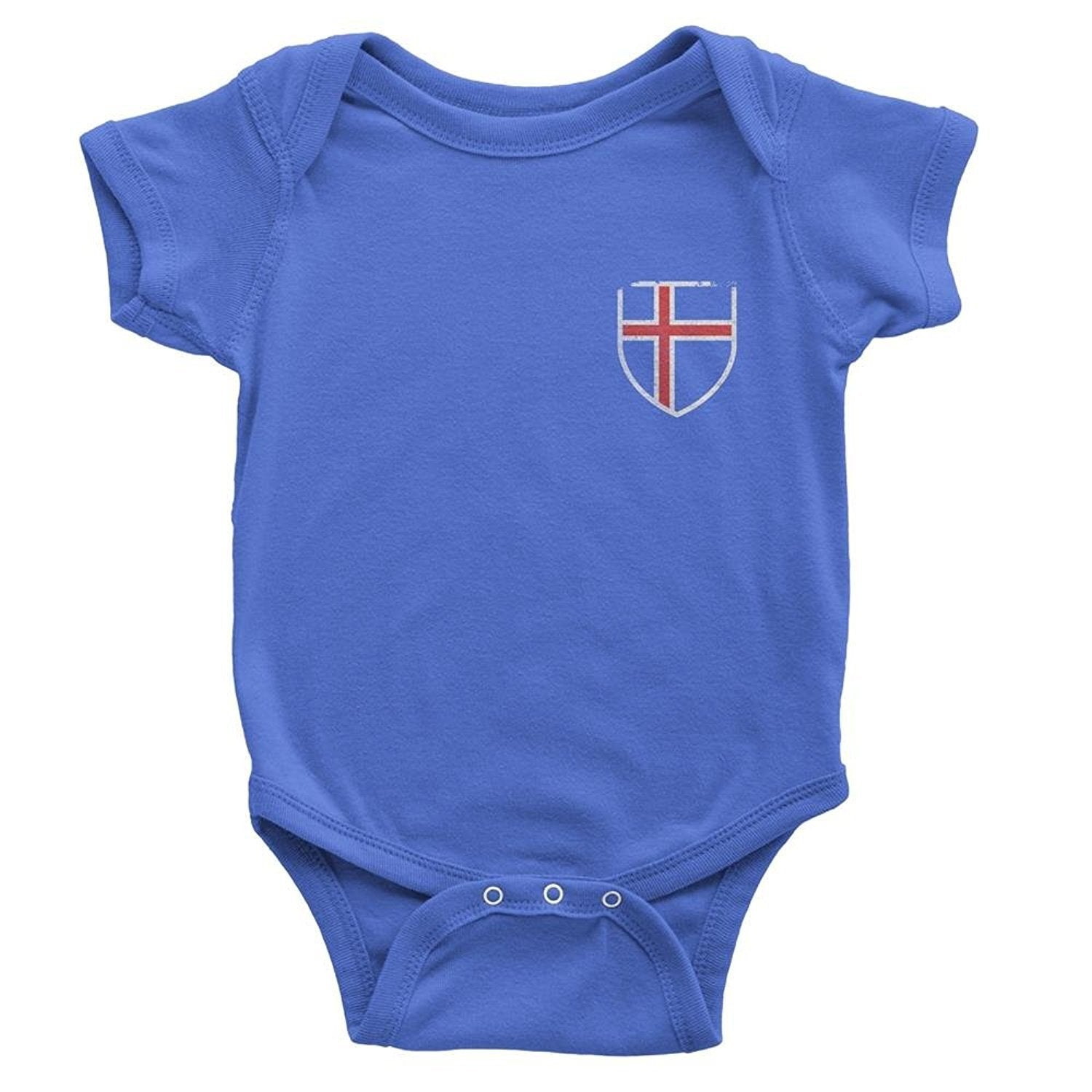 Iceland Flag Tee Blue Island Baby Bodysuit Retro T-Shirt III