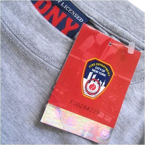 FDNY T-Shirt Men's Gray & Red Officially Licensed Tee