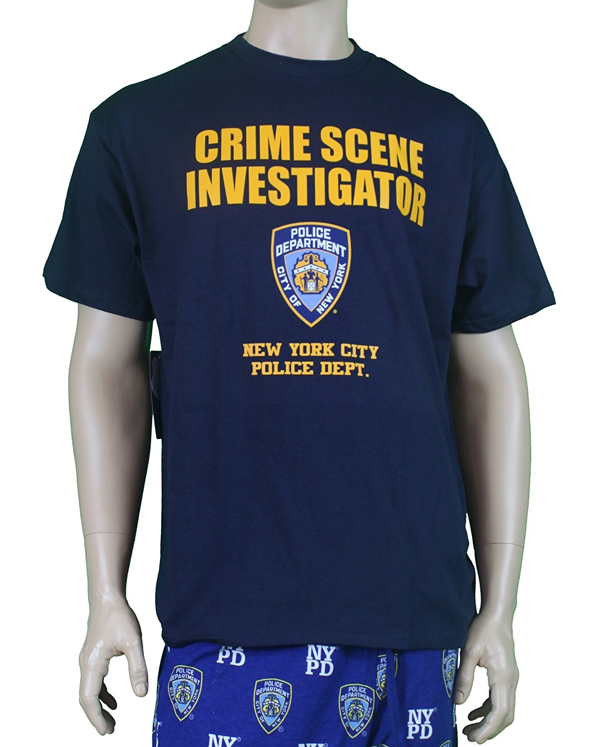 NYPD CSI New York Crime Scene Tee Investigation T-Shirt Navy