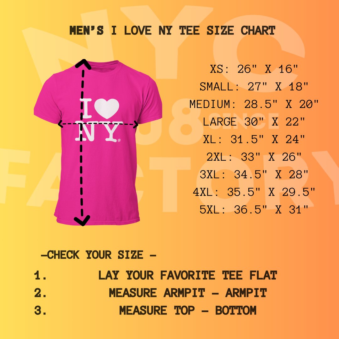 I Love NY T-shirt unisexe pour homme rose vif