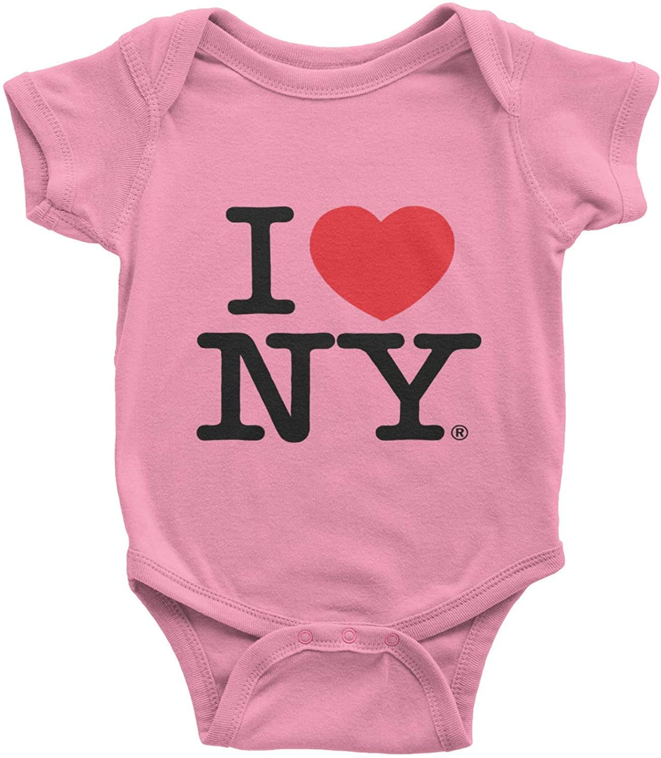 I Love NY Baby Bodysuit Light Pink