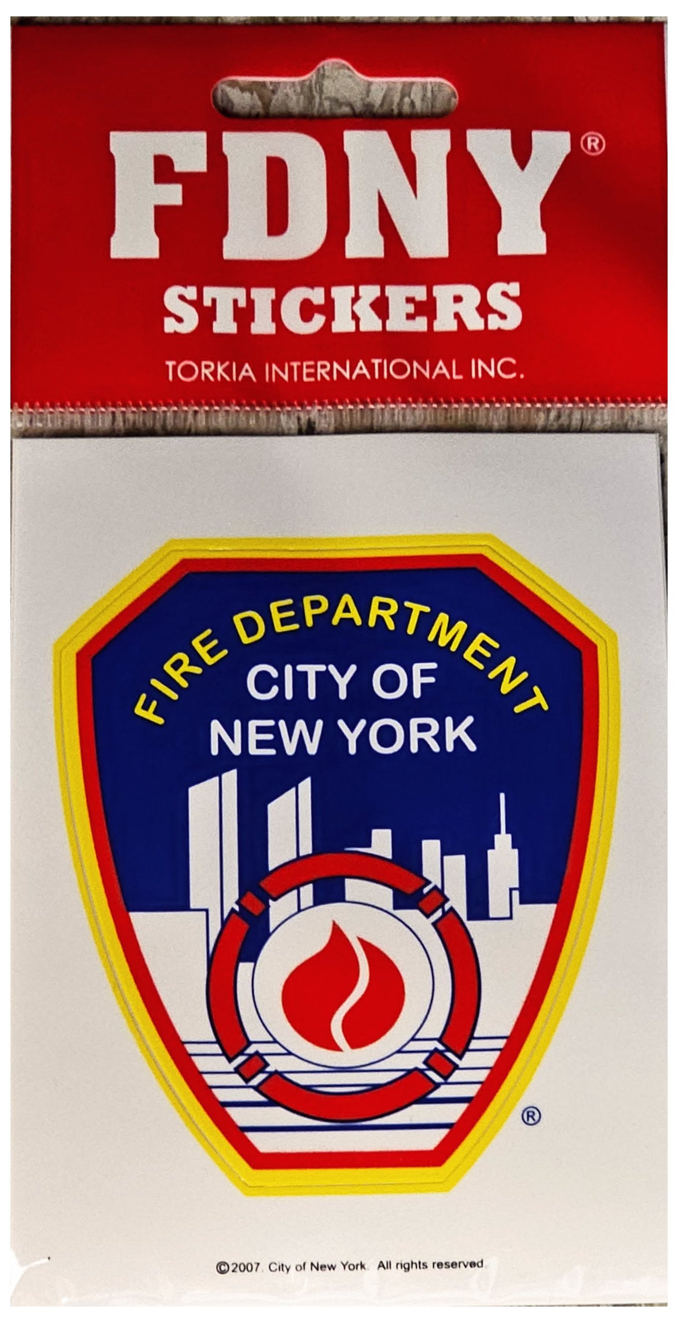 FDNY Car Window Sticker Officially Licensed Seal Decal  Auto Bumper