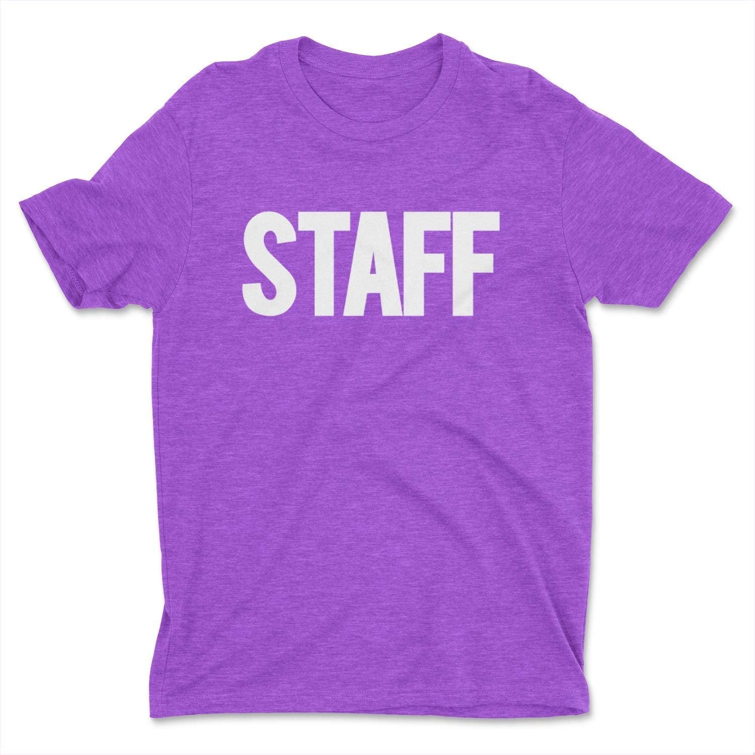 T-shirt pour homme avec sérigraphie sur le devant et dans le dos (BB, violet chiné et blanc)