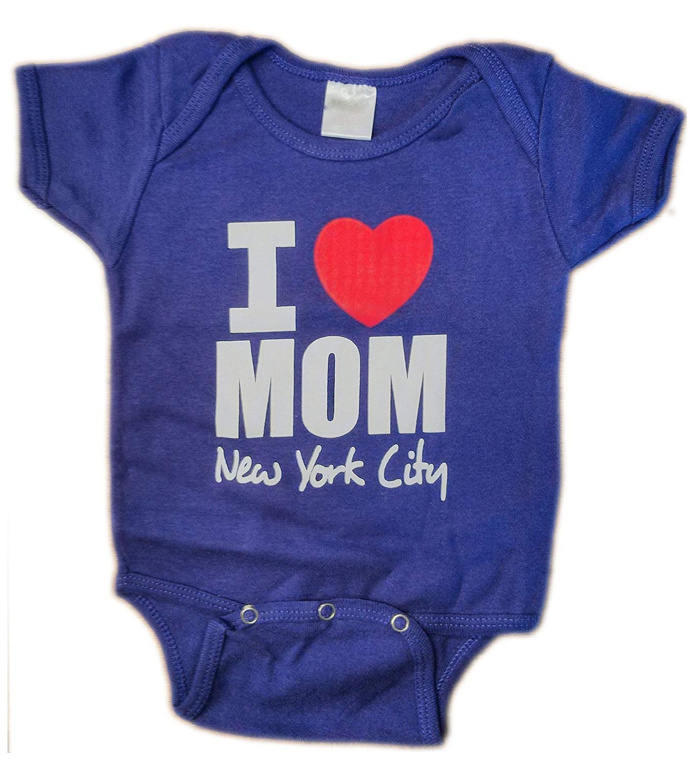I Heart Mom Baby Bodysuit New York City Purple Shirt