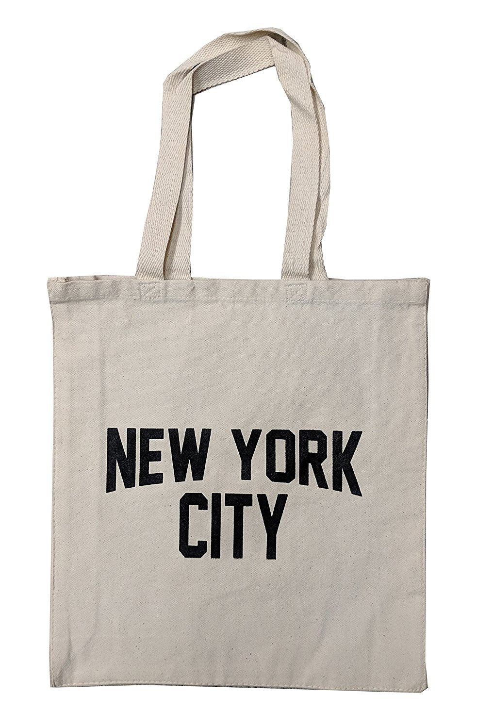Natural New York City Gusset Tote Bag NYC Style Shopping Gym Beach Event (Natural)