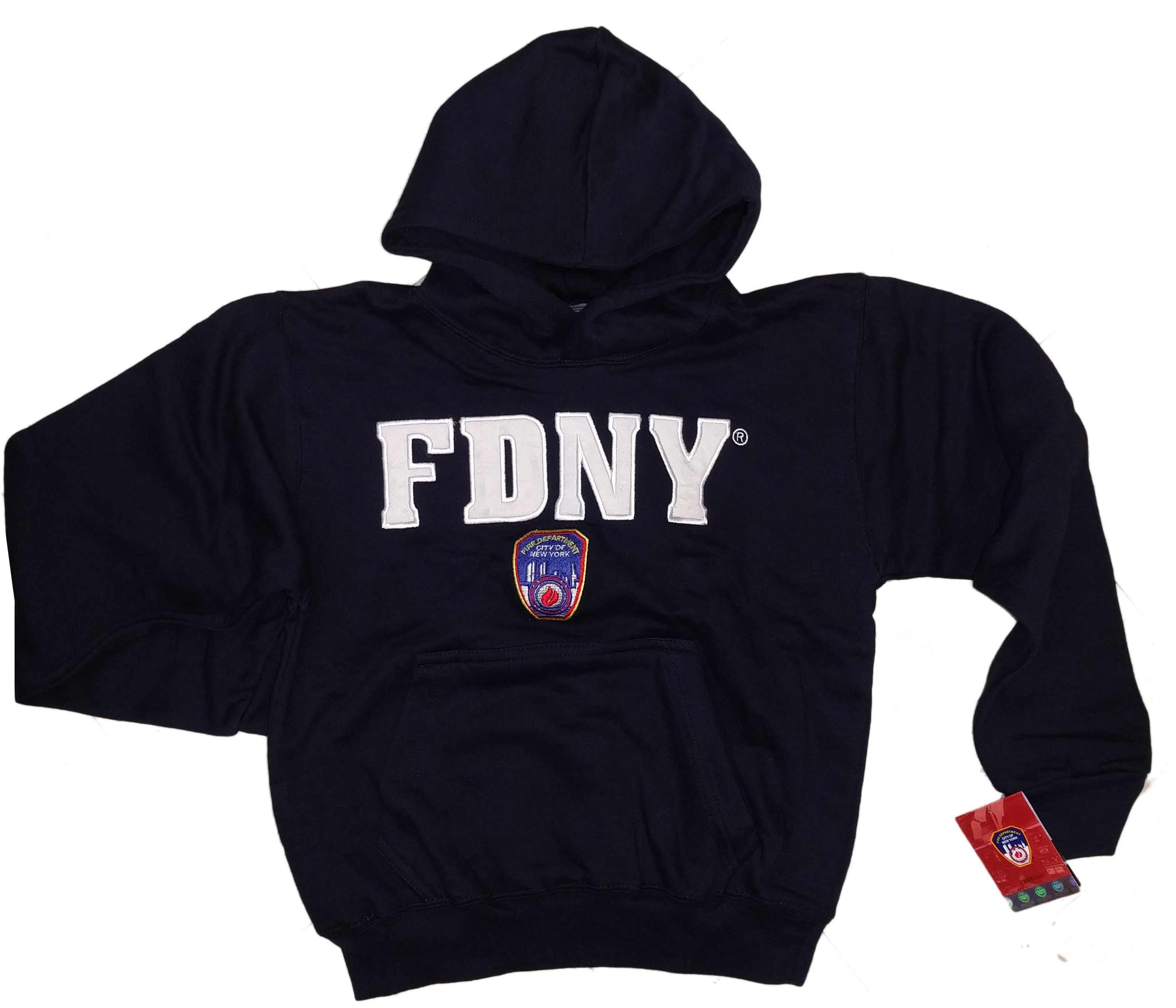 Junior Firefighter Style: Official FDNY Kids' Navy Hoodie (Embroidered)