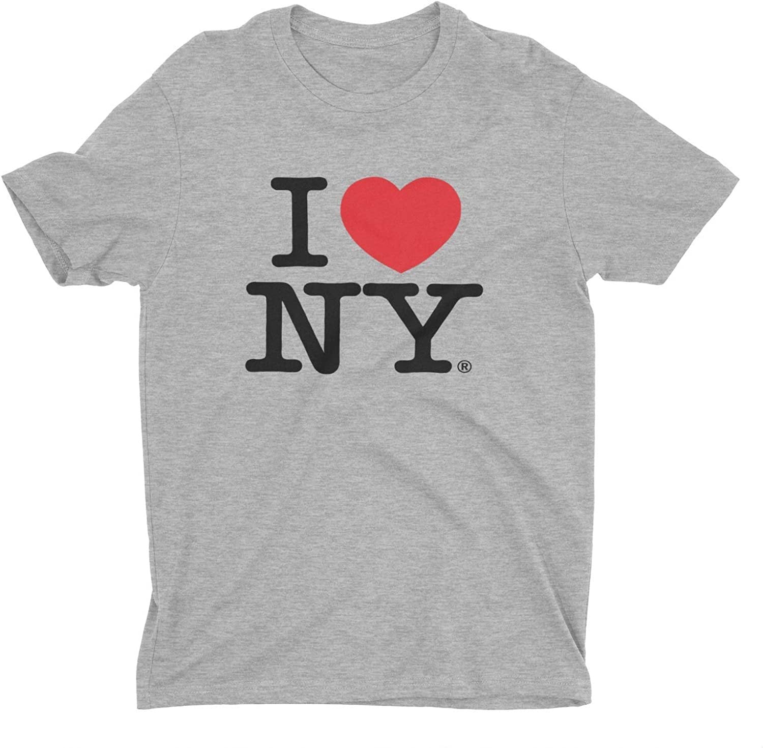 T-shirt rétro vintage I Love NY gris chiné