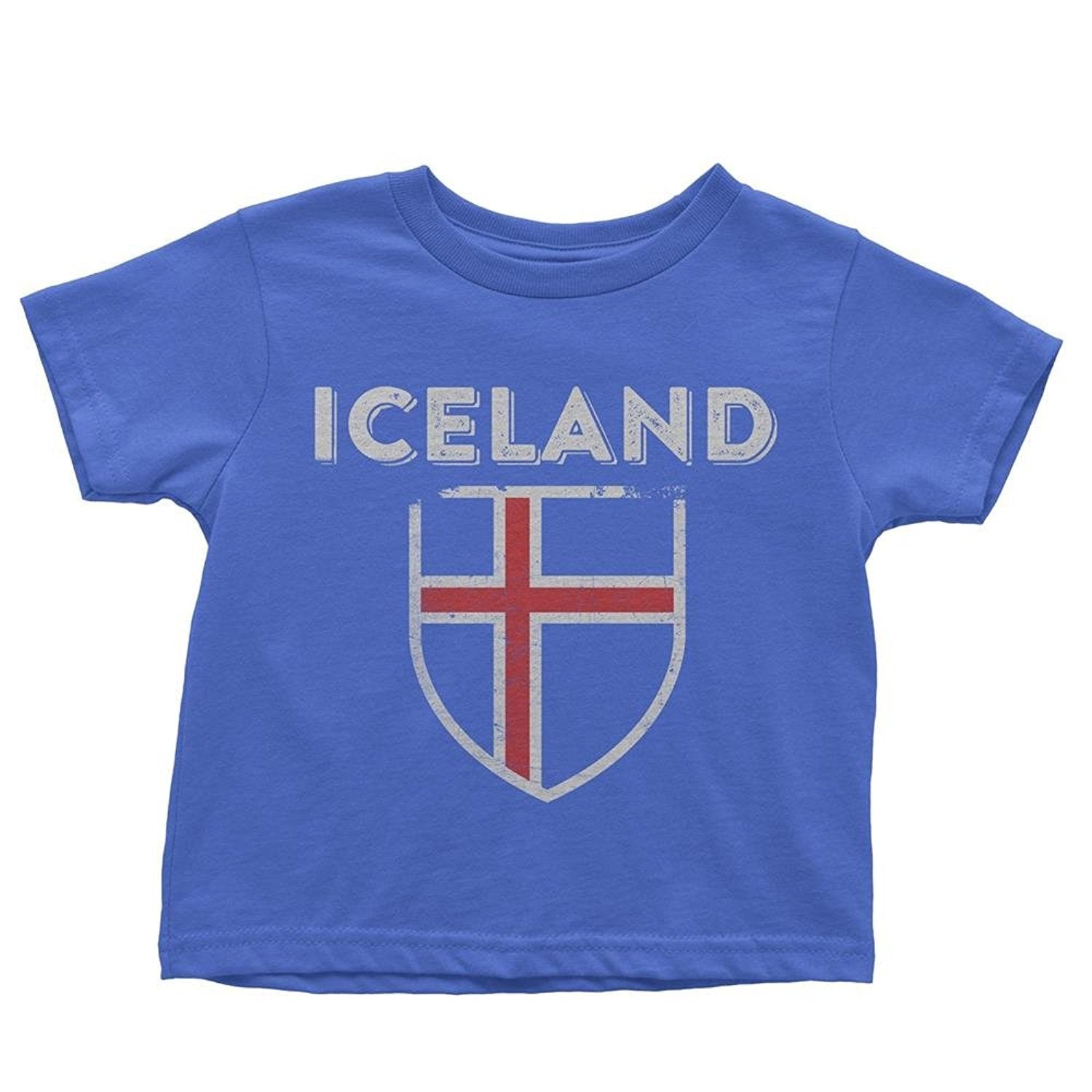 Iceland Flag Tee Blue Island Baby Infant Retro T-Shirt Boys II