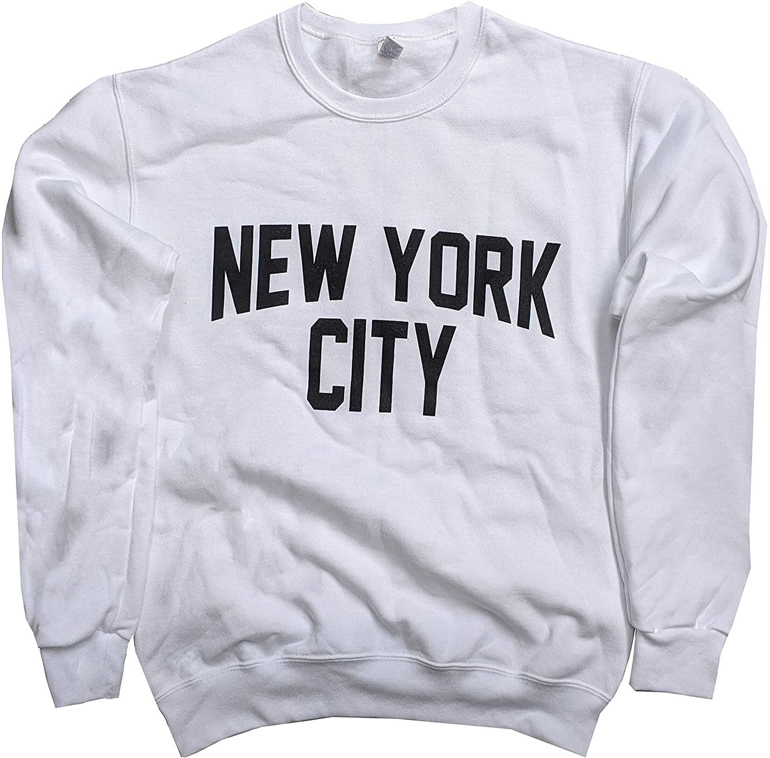 New York City Sweatshirt Screenprinted White Crewneck Shirt