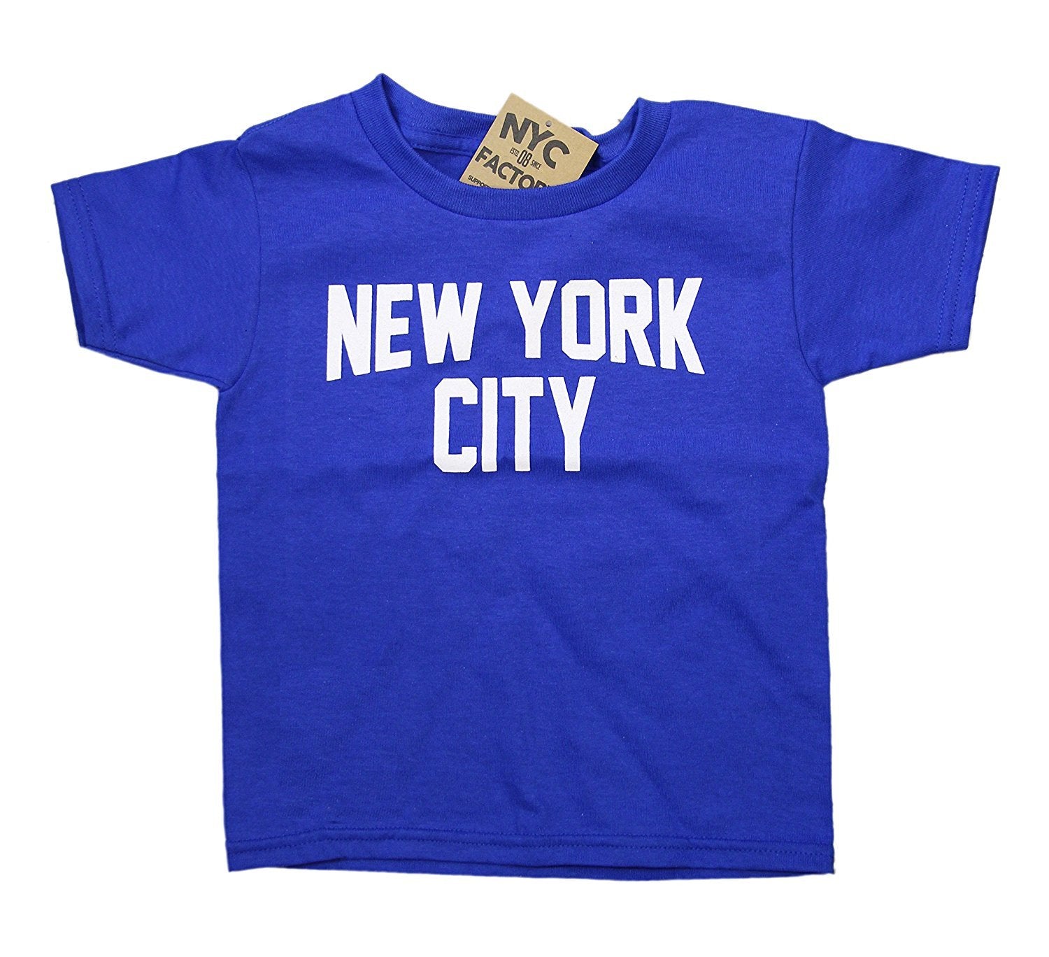 New York City Toddler T-Shirt Screenprinted Royal Blue Baby Lennon Tee