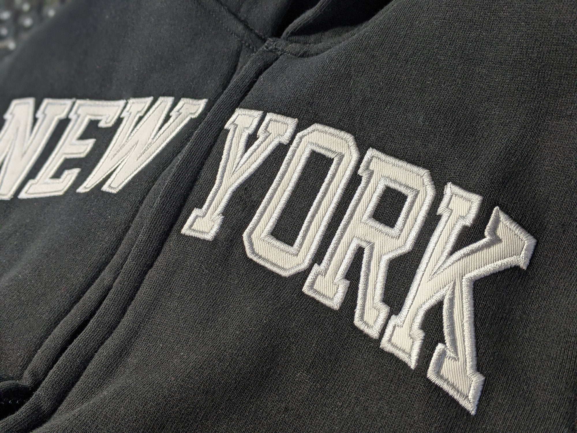 Men's New York City Zippered Hoodie Sweatshirt Black Navy Pink Retro Style Black / X-Small