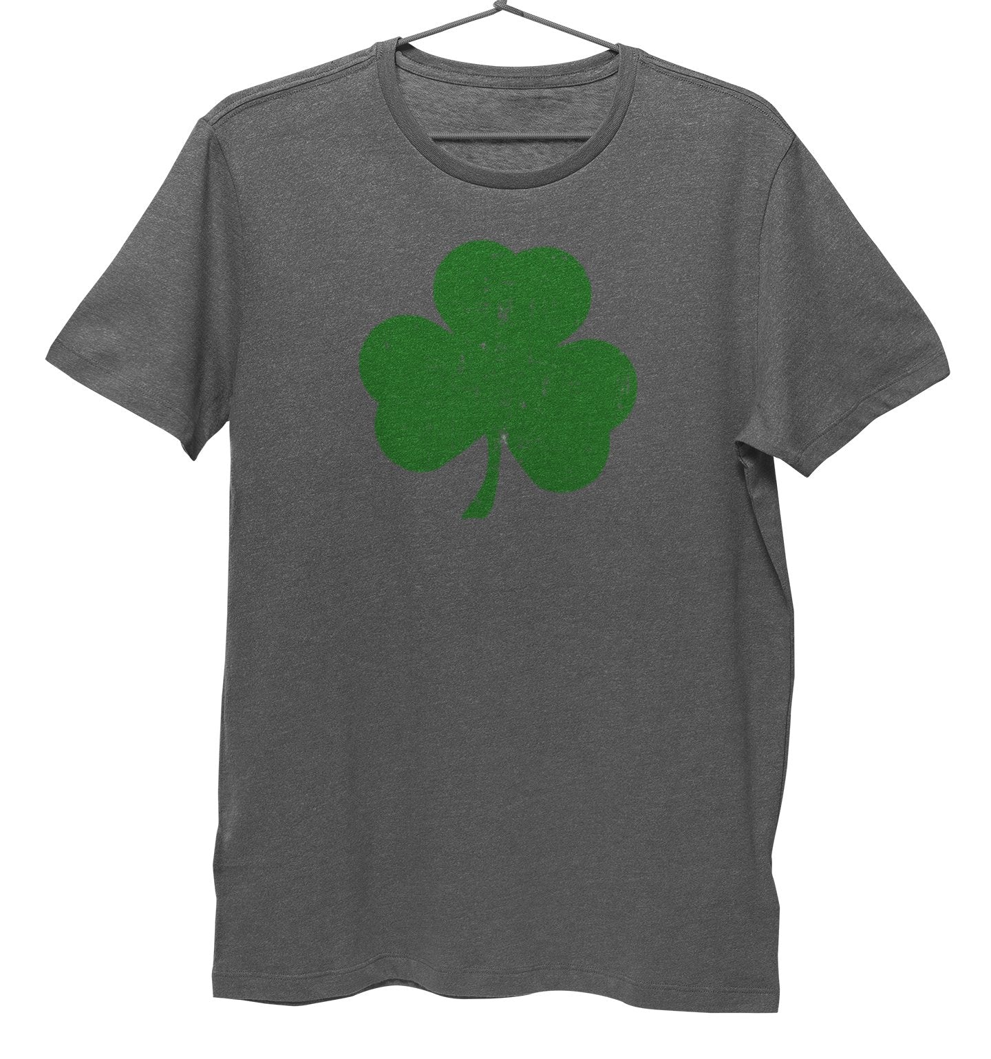T-shirt Shamrock pour homme (premium, design vieilli, anthracite et vert)