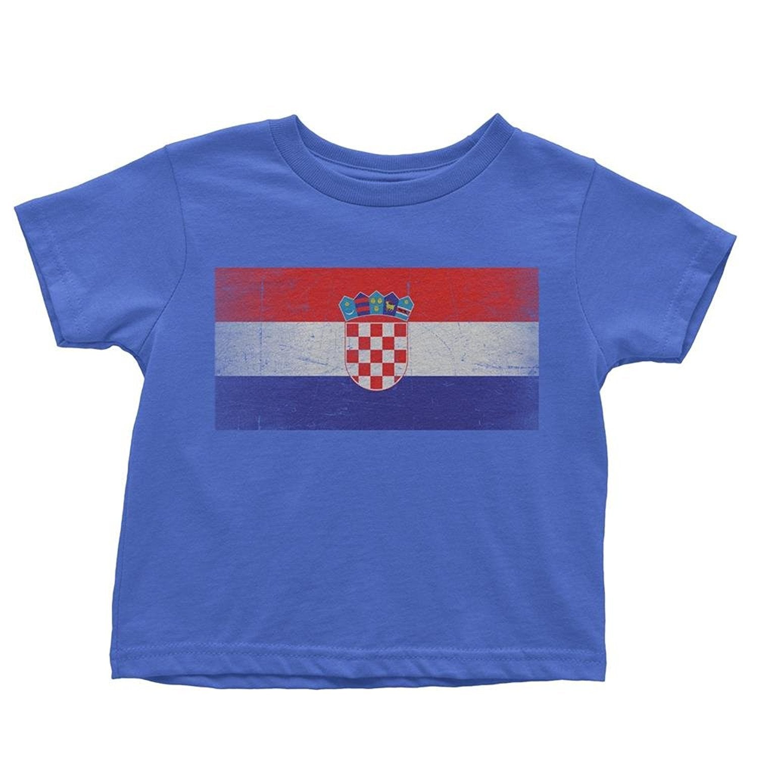 Croatia Flag Tee Infant T-Shirt Baby Vintage Retro I Shirt