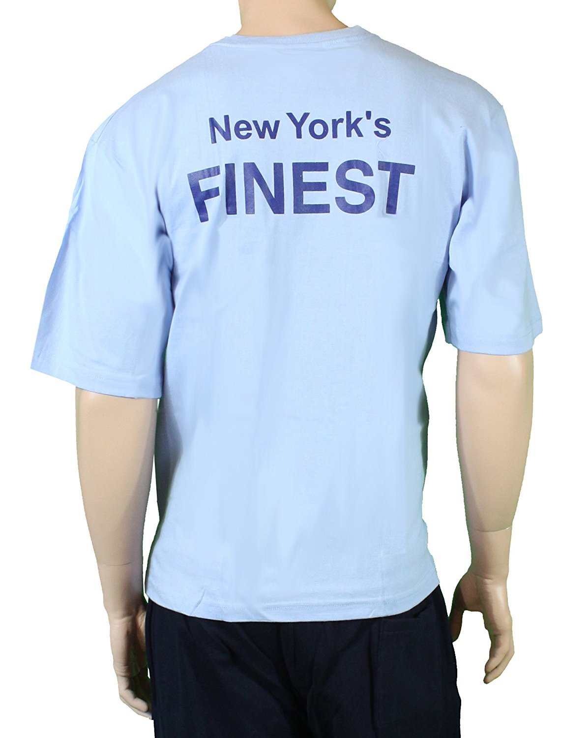 NYPD Short Sleeve New York Finest Back T-Shirt Light Blue