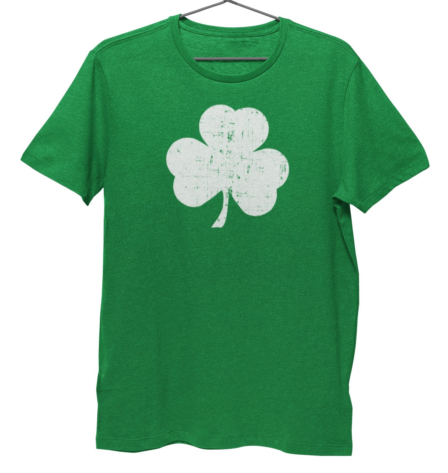 Shamrock Herren T-Shirt (Premium, Distressed Design, Irish Green)
