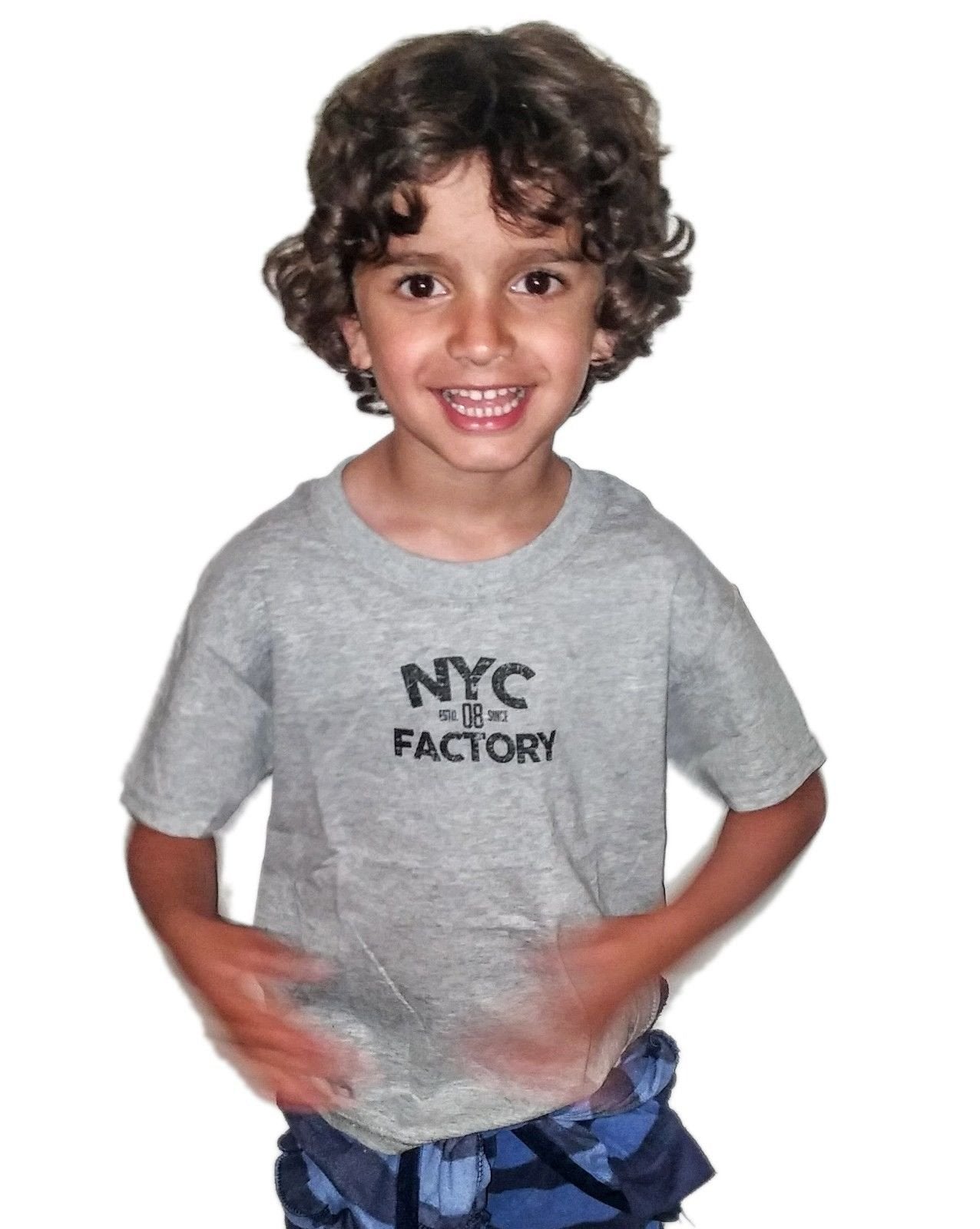 NYC Factory Boys Gray Soft Cotton T-Shirt
