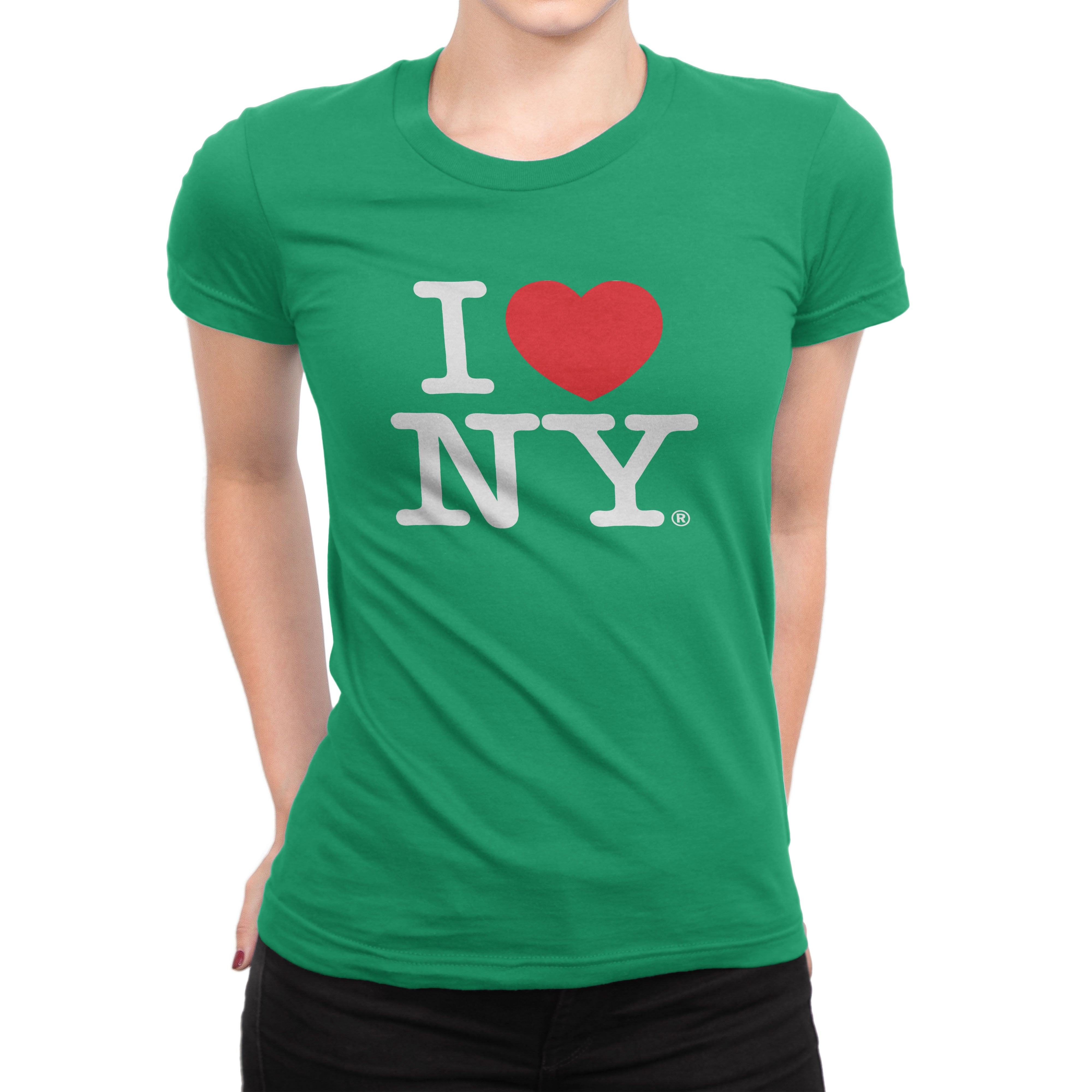 Ich liebe NY Damen T-Shirt T-Shirt grün