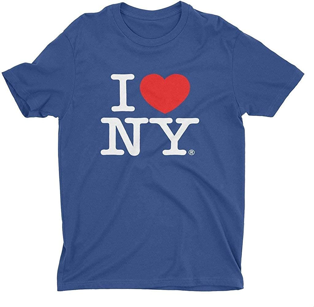 I Love NY T-shirt unisexe pour homme bleu marine