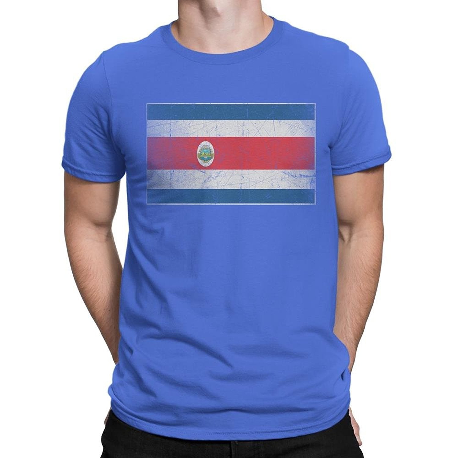 Costa Rica Flag Tee T-Shirt Unisex Mens Vintage Retro Unisex Shirt