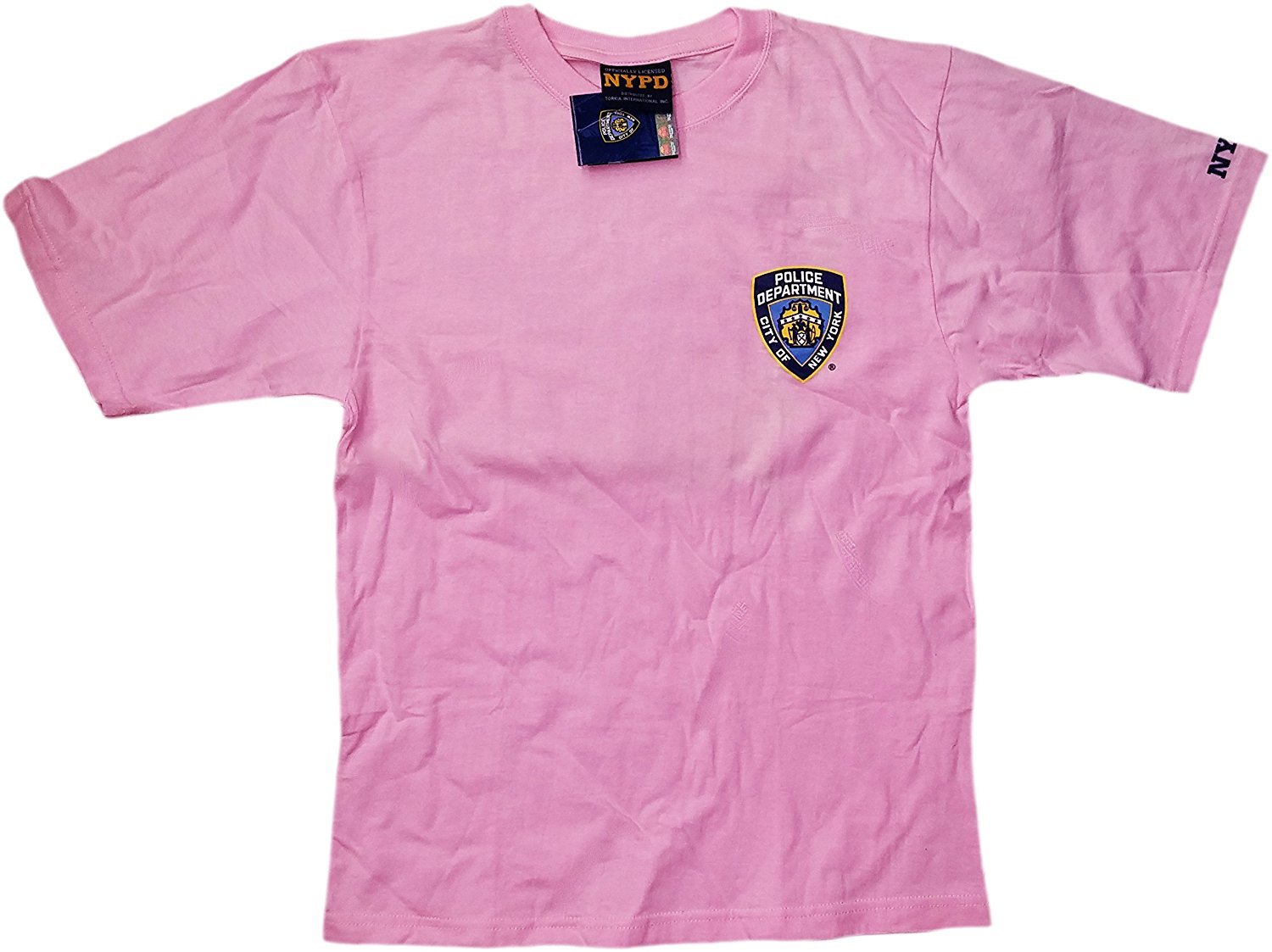 NYPD Kurzarm New York Finest Back T-Shirt Rosa