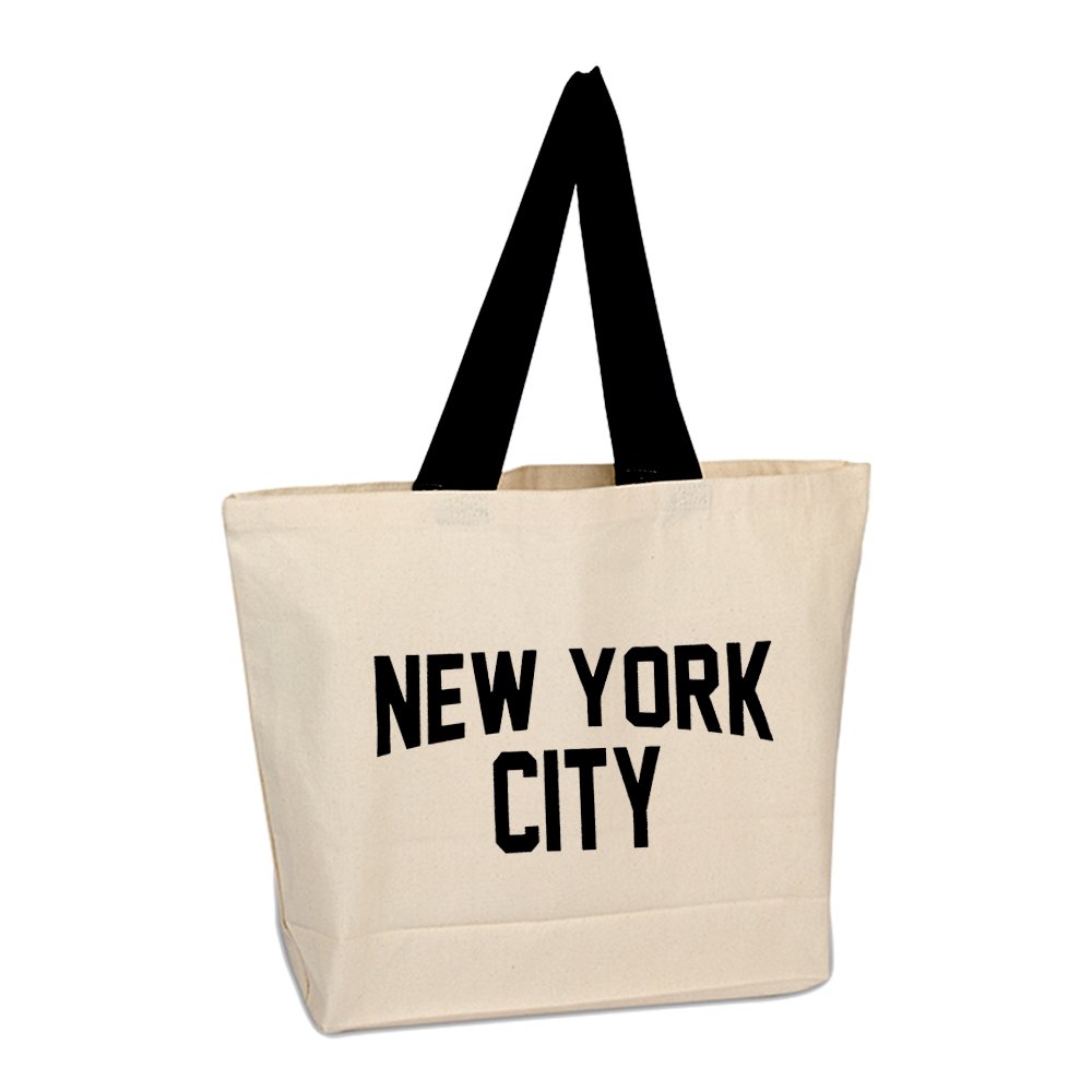 New York City - Beach Tote Bag - Vintage Style Retro NYC Cotton Canvas