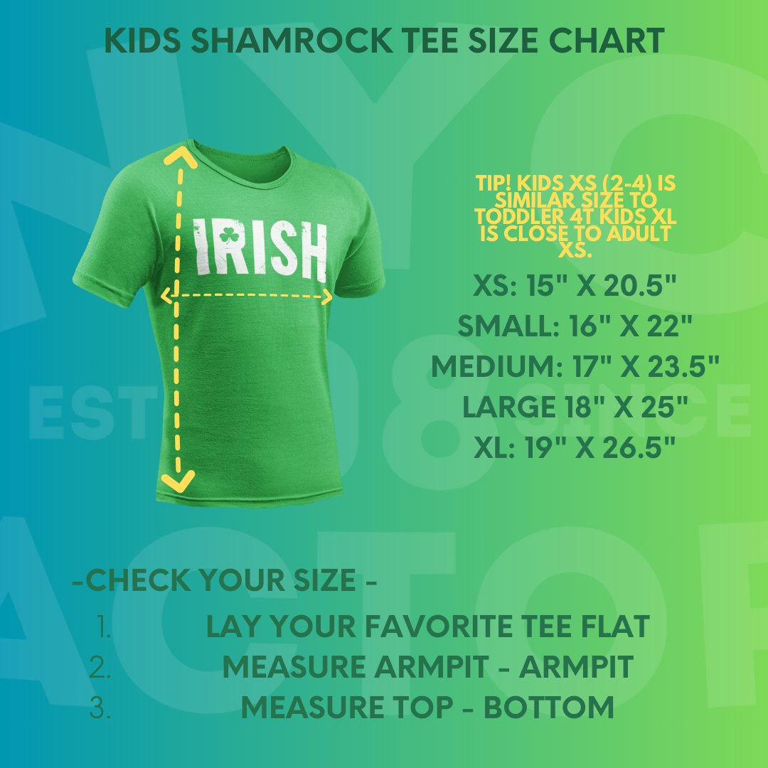Kids Shamrock T-Shirt: Soft and Festive for St. Patrick's Day Youth Size