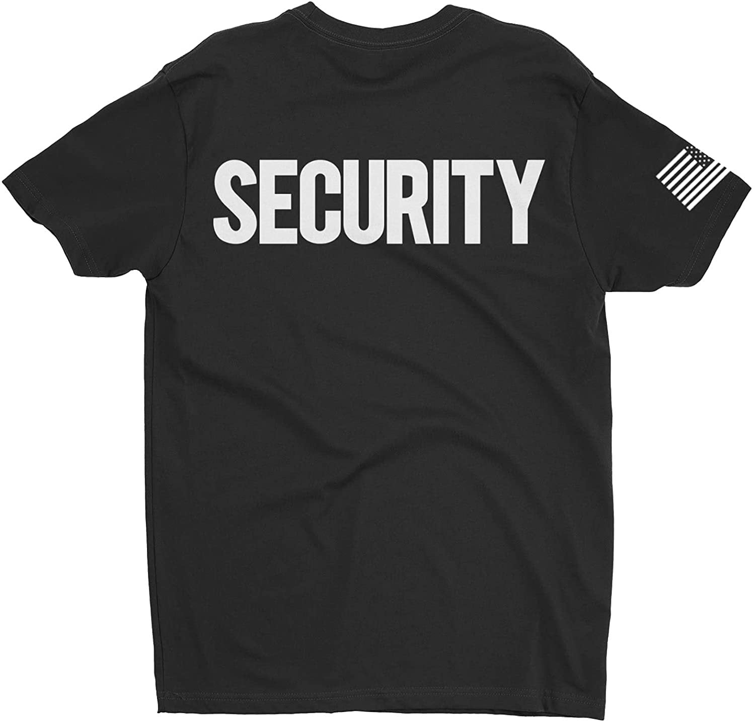 Sicherheits-T-Shirt für Herren (Brust-, Rücken- und Ärmeldruck, Schwarz / Weiß)