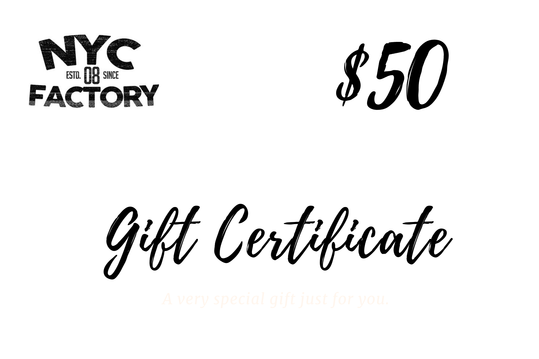 Gift Card / NYC Factory / Makes a Great Gift